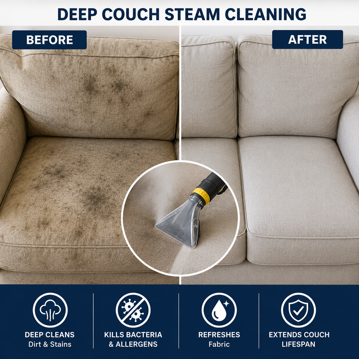 Before and after couch cleaning near me